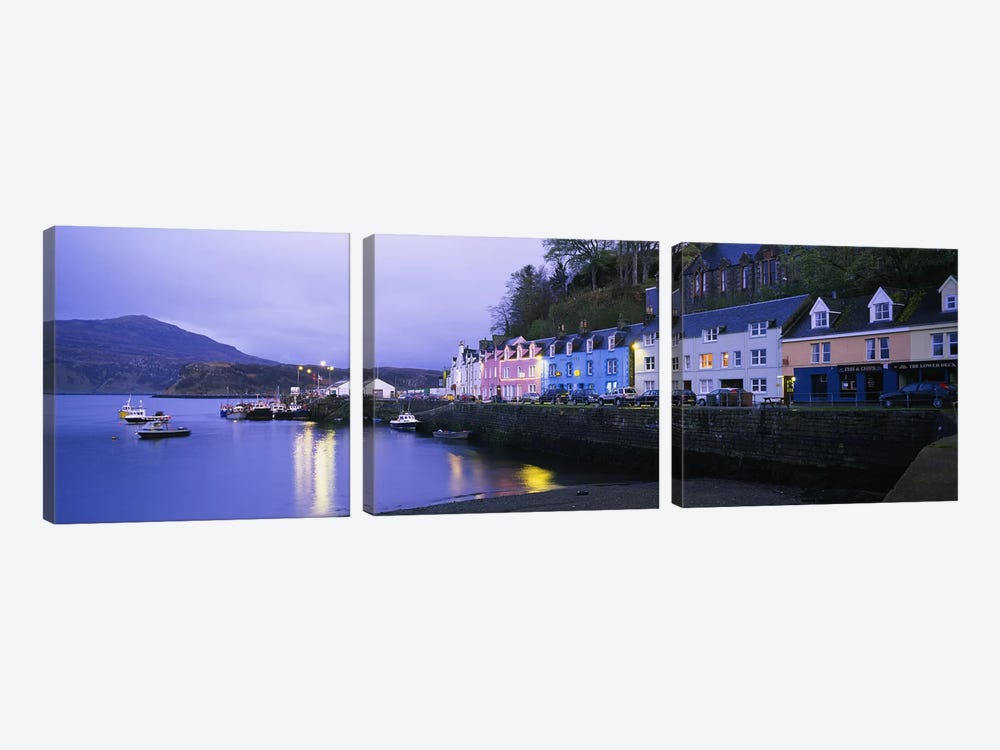 Portree Harbour, Isle Of Skye, Inner Hebrides, Scotland, United Kingdom by Panoramic Images 3-piece Canvas Print