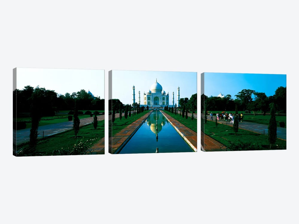 Taj Mahal Agra India by Panoramic Images 3-piece Canvas Art