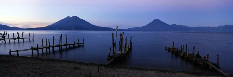 Crude Docks Along The Shore, Lake Atitlan, Solola, Guatemala