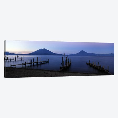 Crude Docks Along The Shore, Lake Atitlan, Solola, Guatemala Canvas Print #PIM4793} by Panoramic Images Canvas Print
