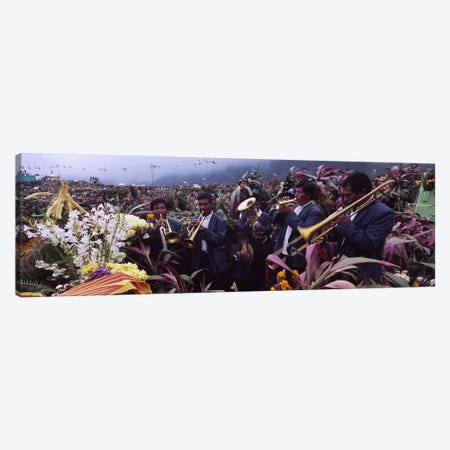 Musicians Celebrating All Saint's Day By Playing Trumpet, Zunil, Guatemala Canvas Print #PIM4796} by Panoramic Images Canvas Art