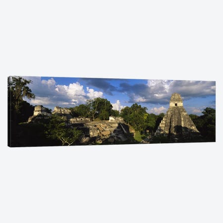 Shadows Over The Ancient Ruins Of Yax Mutal (Tikal), El Peten, Guatemala Canvas Print #PIM4808} by Panoramic Images Art Print