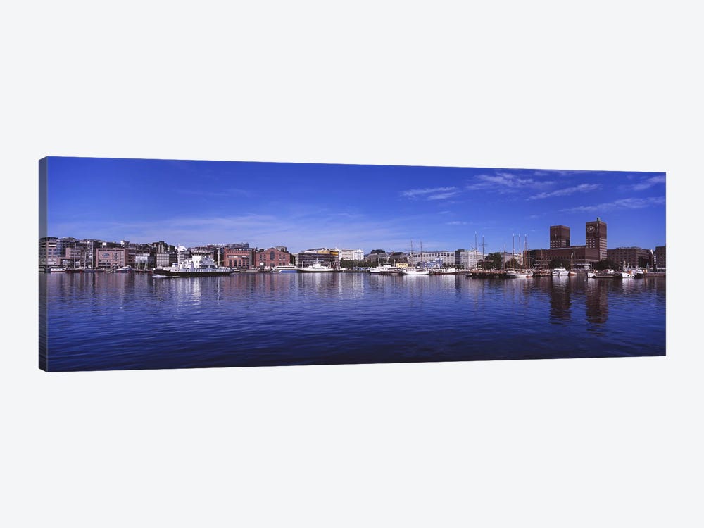 Waterfront Architecture, Oslo Harbor, Oslo, Ostlandet, Norway by Panoramic Images 1-piece Art Print