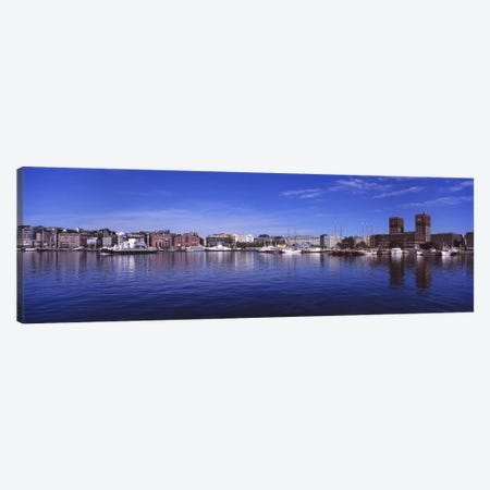 Waterfront Architecture, Oslo Harbor, Oslo, Ostlandet, Norway Canvas Print #PIM4811} by Panoramic Images Canvas Artwork