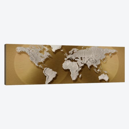 Close-up of a world map Canvas Print #PIM4836} by Panoramic Images Canvas Art Print