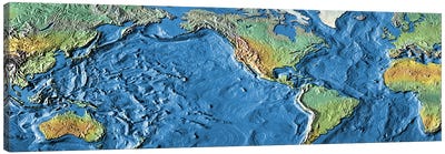 Close-up of a world map Canvas Art Print - Earth Art