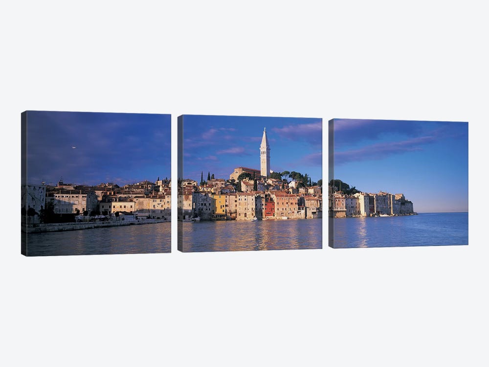 City on the waterfront, Rovinj, Croatia by Panoramic Images 3-piece Canvas Artwork