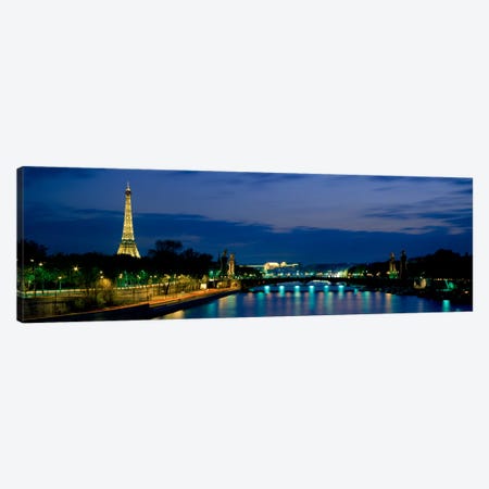 Pont Alexandre III, Seine, Paris, Ile-de-France, France Canvas Print #PIM484} by Panoramic Images Canvas Art Print