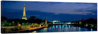 Pont Alexandre III, Seine, Paris, Ile-de-France, France Canvas Art Print - Tower Art