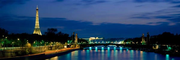 Towers: Pont Alexandre III, Seine, Paris, Ile-de-France, France by Panoramic Images