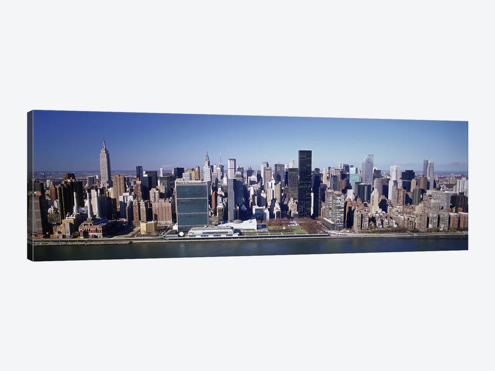 Buildings on the waterfront, Manhattan, New York City, New York State, USA by Panoramic Images 1-piece Canvas Wall Art