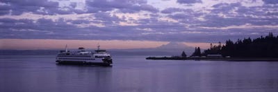 Ferry in the seaBainbridge Island, Seattle, Washington State, USA by Panoramic Images canvas print