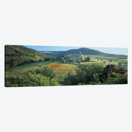 High angle view of a church, Abbazia di Sant'Antimo, Tuscany, Italy Canvas Print #PIM4856} by Panoramic Images Canvas Print