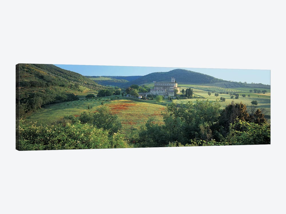 High angle view of a church, Abbazia di Sant'Antimo, Tuscany, Italy by Panoramic Images 1-piece Canvas Artwork