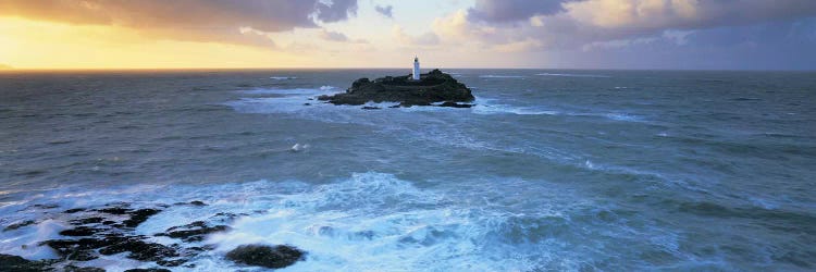 Godrevy Lighthouse, Godrevy Island, St Ives Bay, Cornwall, England, United Kingdom