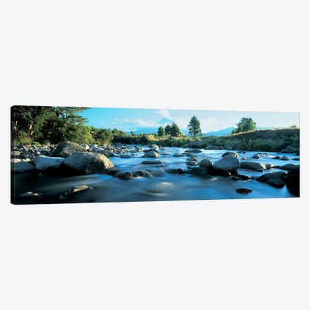Rocks in the river, Mount Taranaki, Taranaki, North Island, New Zealand Canvas Print #PIM4859} by Panoramic Images Canvas Art
