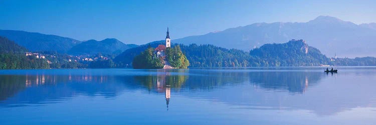 Foothill Landscape Featuring Pilgrimage Church Of The Assumption Of Mary (Our Lady Of The Lake), Bled, Slovenia