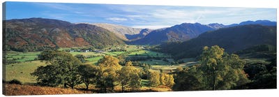 Valley Landscape, Borrowdale, Lake District, Cumbria, England, United Kingdom Canvas Art Print - Country Scenic Photography