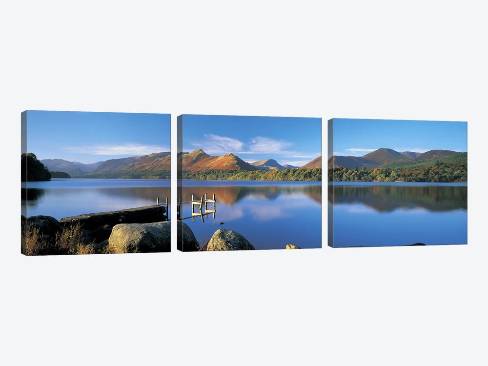 Mountain Reflections, Derwentwater, Lake District National Park, Cumbria, England, United Kingdom by Panoramic Images 3-piece Canvas Artwork