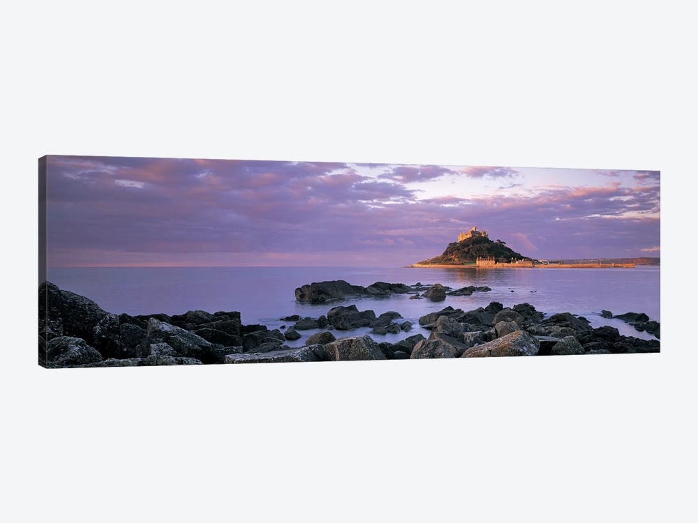 Distant View Of St Michael's Mount, Mount's Bay, Cornwall, England, United Kingdom by Panoramic Images 1-piece Canvas Wall Art