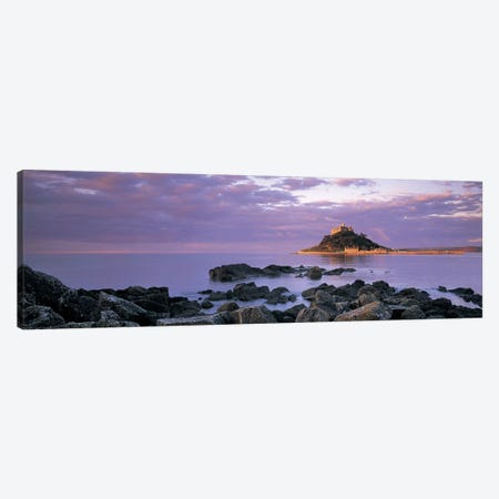 Distant View Of St Michael's Mount, Mount's Bay, Cornwall, England, United Kingdom Canvas Print #PIM4870} by Panoramic Images Canvas Wall Art