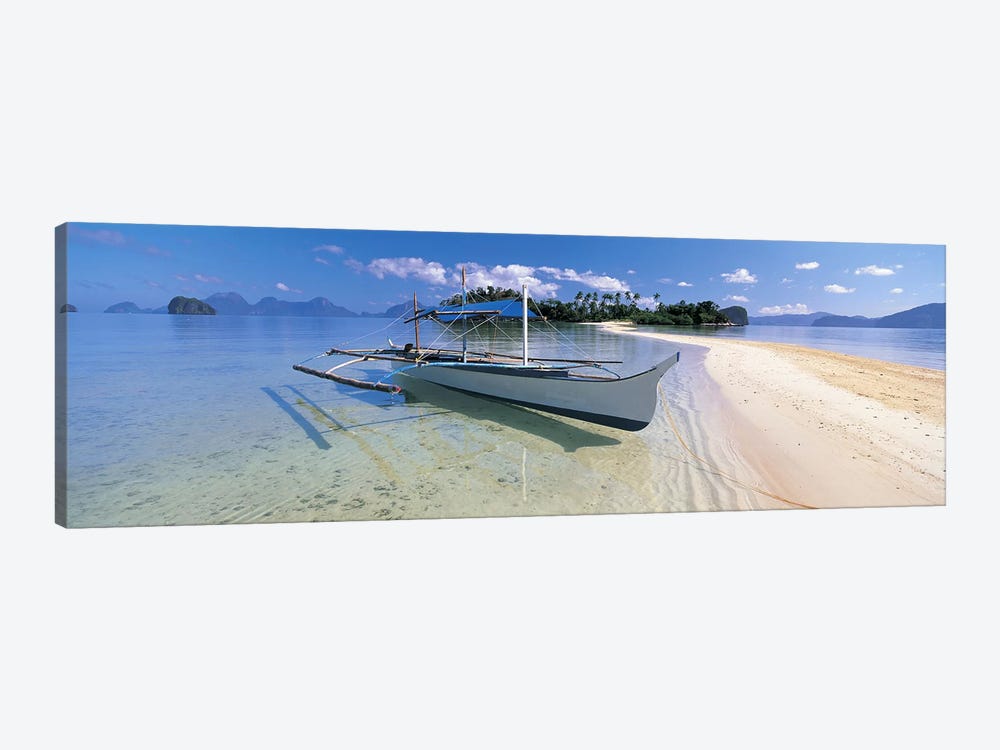Fishing boat moored on the beach, Palawan, Philippines #2 by Panoramic Images 1-piece Canvas Art Print