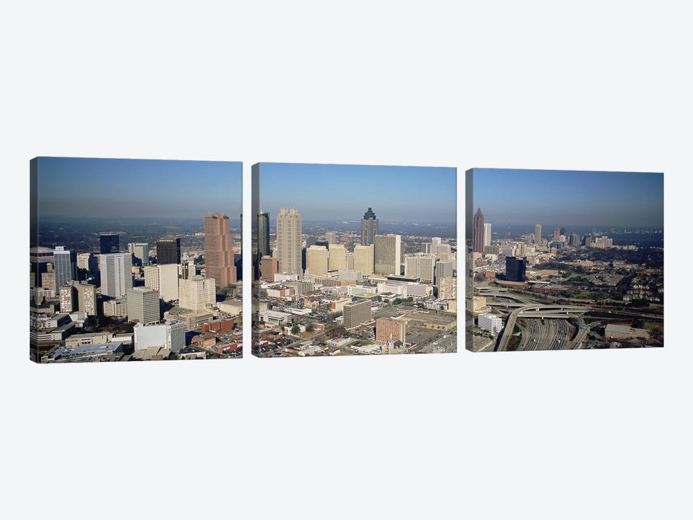High angle view of buildings in a cityAtlanta, Georgia, USA by Panoramic Images 3-piece Canvas Art