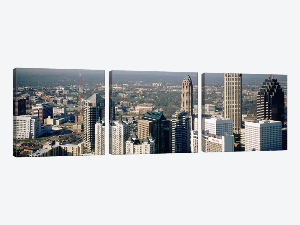 High angle view of buildings in a cityAtlanta, Georgia, USA by Panoramic Images 3-piece Art Print
