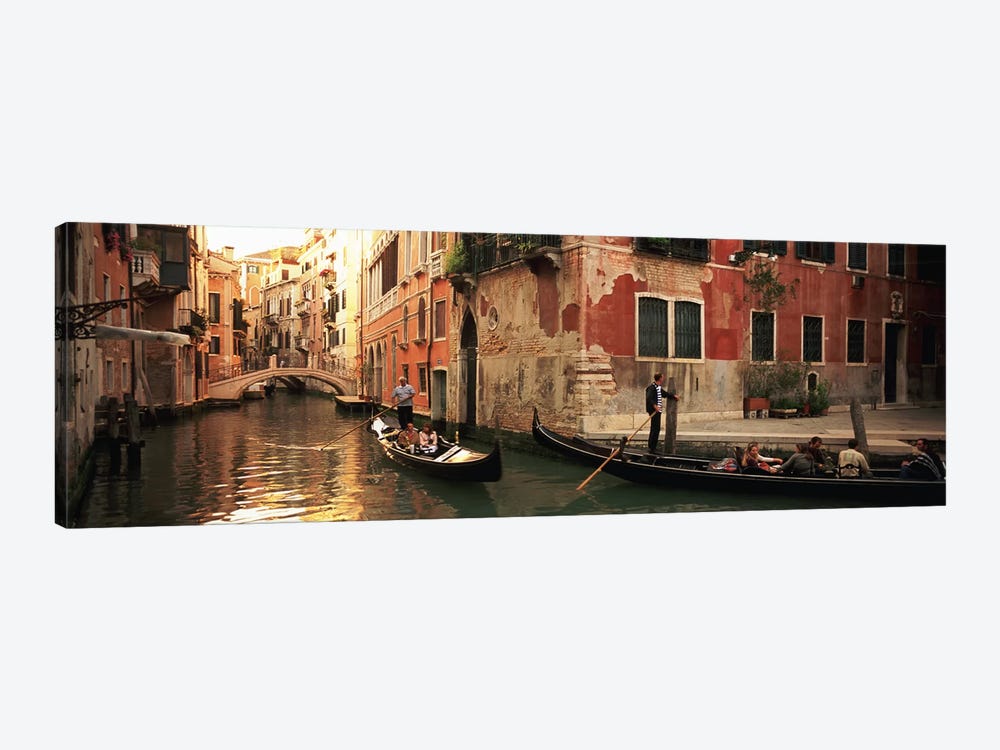 Gondolas Navigating The Canal, Venice, Italy by Panoramic Images 1-piece Canvas Art Print