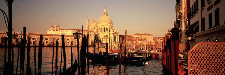 Moored Gondolas In A Canal I, Venice, Italy