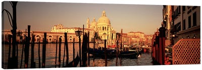 Moored Gondolas In A Canal I, Venice, Italy Canvas Art Print - Veneto Art