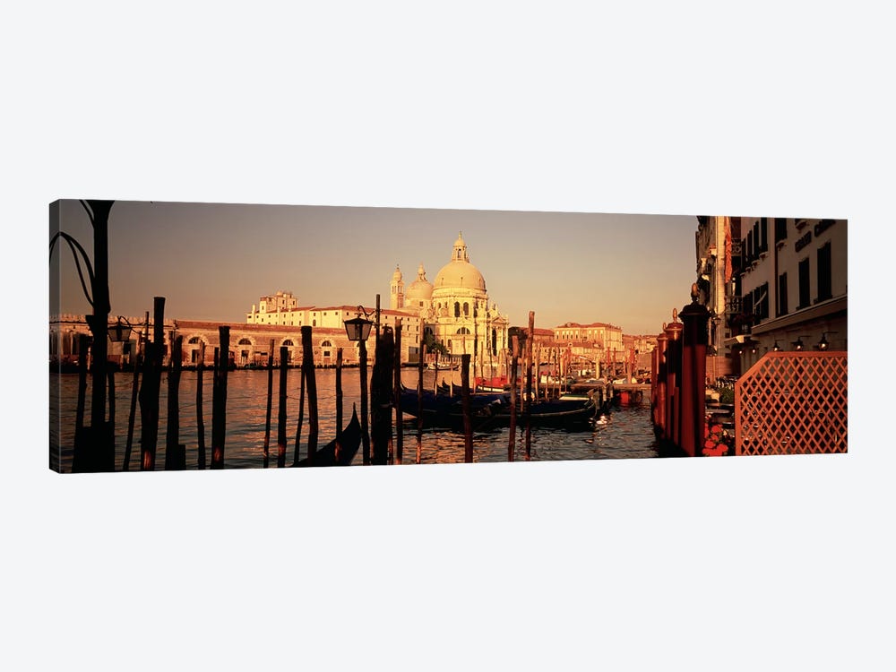 Moored Gondolas In A Canal I, Venice, Italy by Panoramic Images 1-piece Canvas Artwork