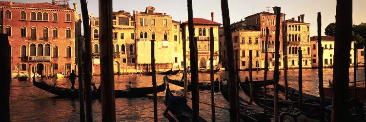 Moored Gondolas In A Canal II, Venice, Italy