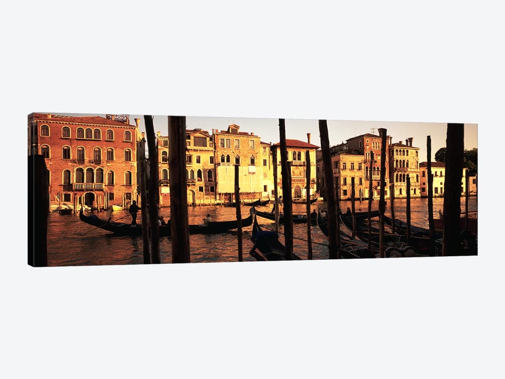 Moored Gondolas In A Canal II, Venice, Italy by Panoramic Images 1-piece Canvas Print