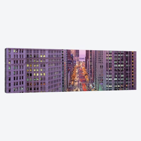 Aerial View Of An Urban Street, Michigan Avenue, Chicago, Illinois, USA Canvas Print #PIM490} by Panoramic Images Art Print