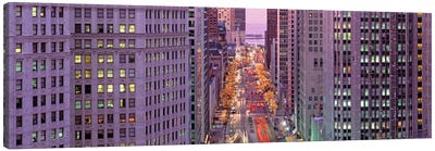 Aerial View Of An Urban Street, Michigan Avenue, Chicago, Illinois, USA Canvas Art Print - City Street Art