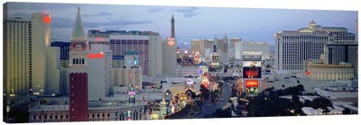 High angle view of buildings in a city, The Strip, Las Vegas, Nevada, USA Canvas Art Print - Las Vegas Art