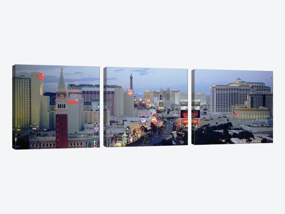 High angle view of buildings in a city, The Strip, Las Vegas, Nevada, USA by Panoramic Images 3-piece Art Print