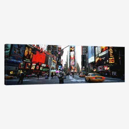 Traffic on a road, Times Square, New York City, New York, USA Canvas Print #PIM4925} by Panoramic Images Canvas Print