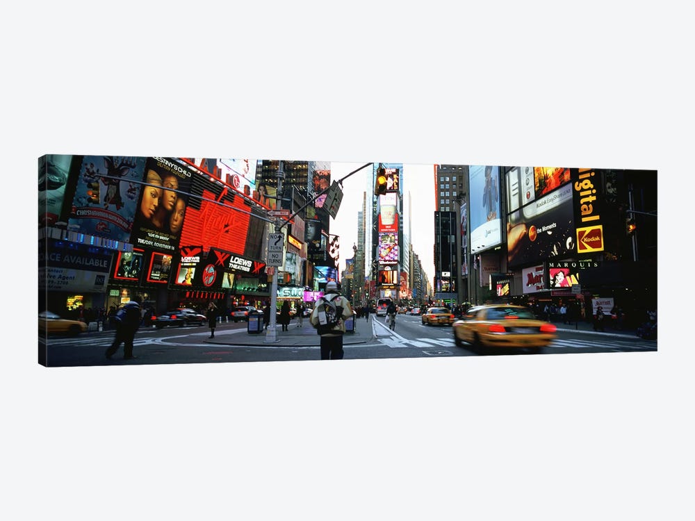 Traffic on a road, Times Square, New York City, New York, USA by Panoramic Images 1-piece Canvas Art Print