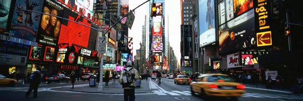 Times Square: Traffic on a road I, Times Square, New York City, New York, USA by Panoramic Images