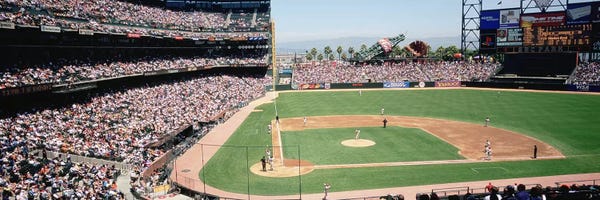High angle view of a stadium, Pac Bell Stadium, San Francisco, California, USA
