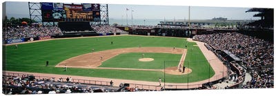 High angle view of a stadium, Pac Bell Stadium, San Francisco, California, USA #3 Canvas Art Print - Baseball Art