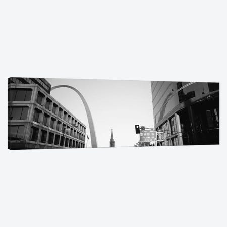 Low-Angle View From 4th Street In B&W, St. Louis, Missouri, USA Canvas Print #PIM4933} by Panoramic Images Canvas Print