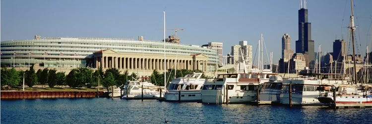 Boats Moored At A Dock, Chicago, Illinois, USA by Panoramic Images wall art