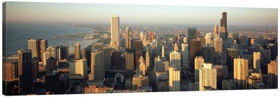 High angle view of buildings in a city, Chicago, Illinois, USA Canvas Art Print - Chicago Skylines
