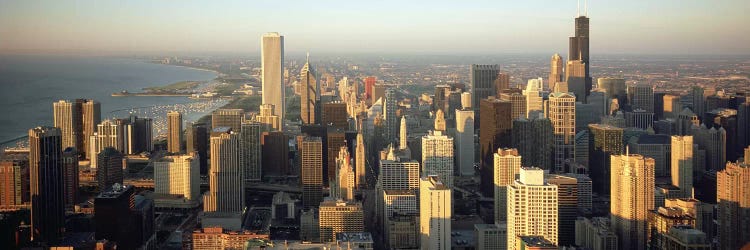 High angle view of buildings in a city, Chicago, Illinois, USA