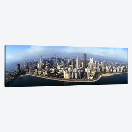 High angle view of buildings at the waterfront, Chicago, Illinois, USA Canvas Print #PIM4943} by Panoramic Images Canvas Artwork
