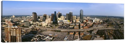 Aerial view of a city, Dallas, Texas, USA Canvas Art Print - Texas Art