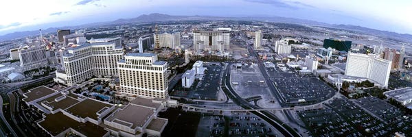 Nevada: Aerial view of a city, Las Vegas, Nevada, USA by Panoramic Images